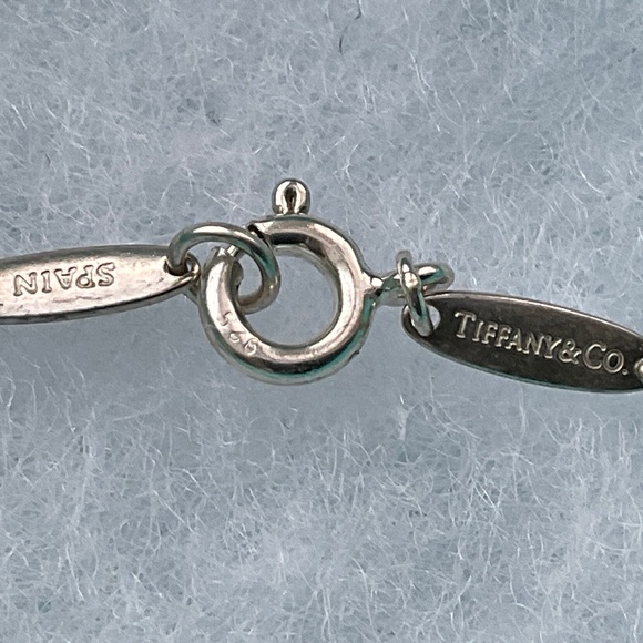 Tiffany Elsa Peretti double heart, Silver and Rock Crystal hearts necklace - Picture 6 of 7